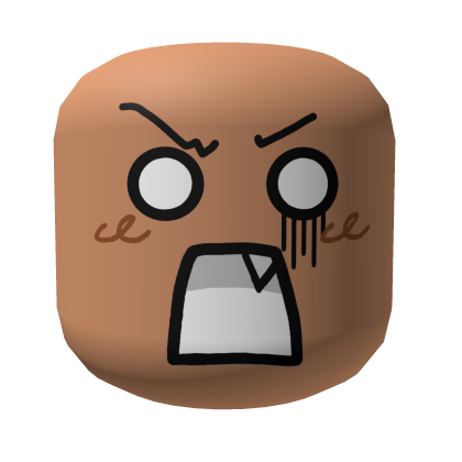 Shocked Skin Face (Dark) Roblox item