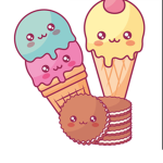 Donut sweet ice cream squad