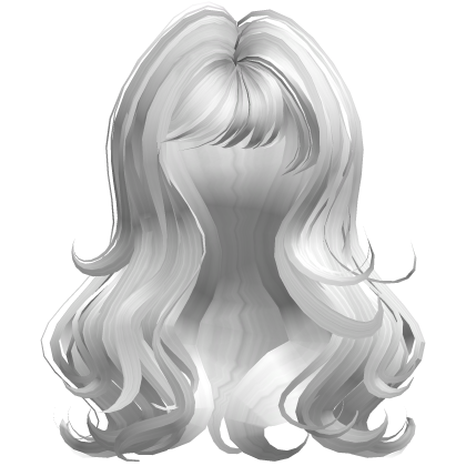 messy wispy layered shy girl hair -white Roblox item