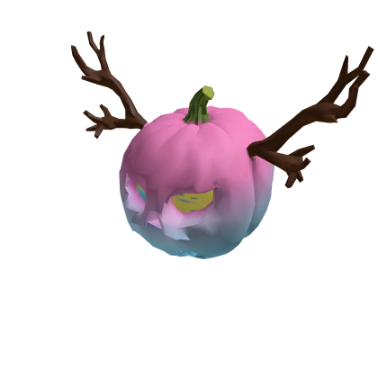 Cotton candy pumpking head