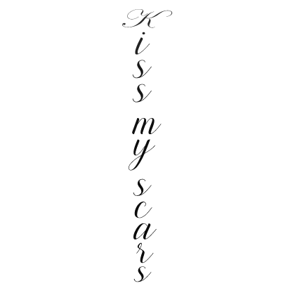 ♱ Spine Tattoo ‘Kiss my scars’ (Black)