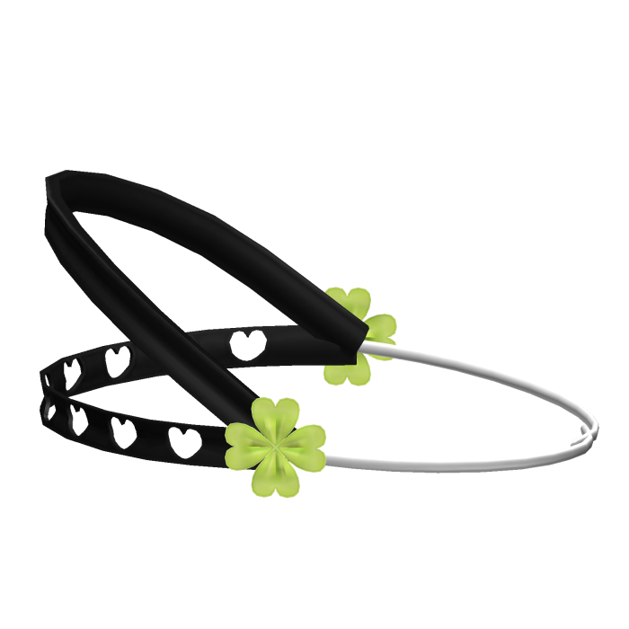 ♡ cute kawaii clover braces headgear in black