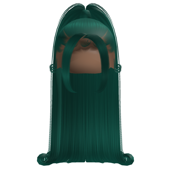 Baddie High Ponytail w/ Curled Ends (Teal)
