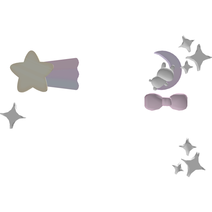 🐰🍼kawaii sleepy bunny star sparkle clips