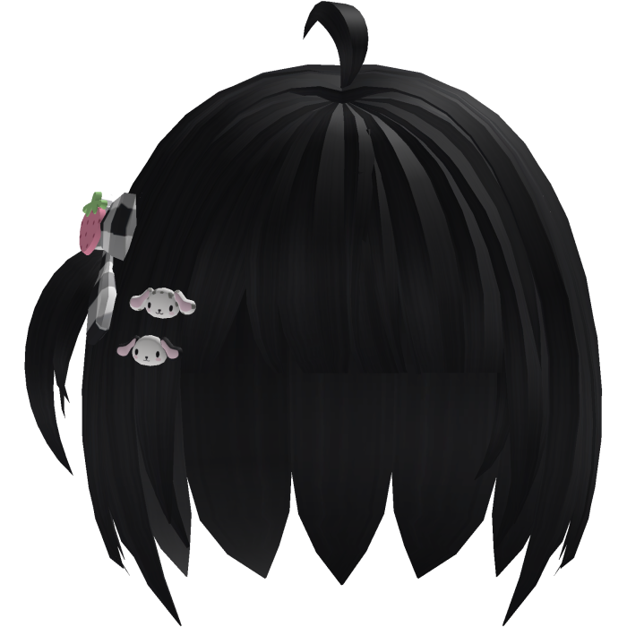 Black Kawaii Short Bob W/ Mini Pigtail