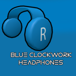 Blue Clockwork Headphones