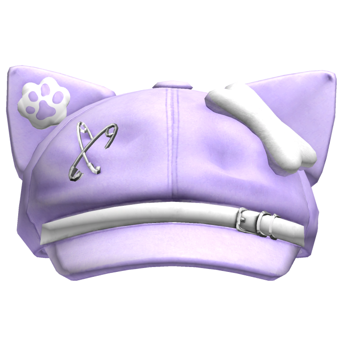 Light Purple Kawaii Cat Beret