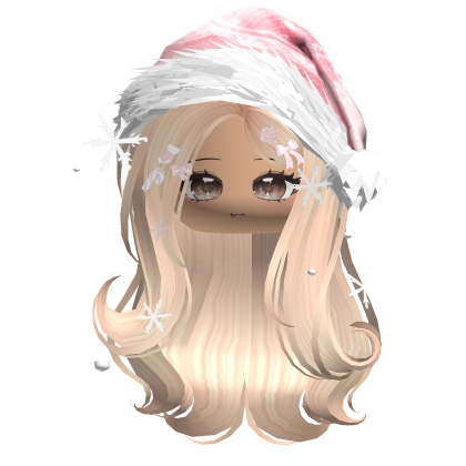 Lush Gentle Swirls w/Santa Hat (Blonde) Roblox item