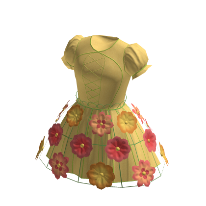 ♾️ Yellow Springtime Blossom Bunny dress thumbnail