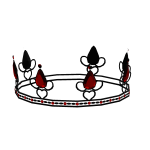 Dark Ruby Crown of Jewels