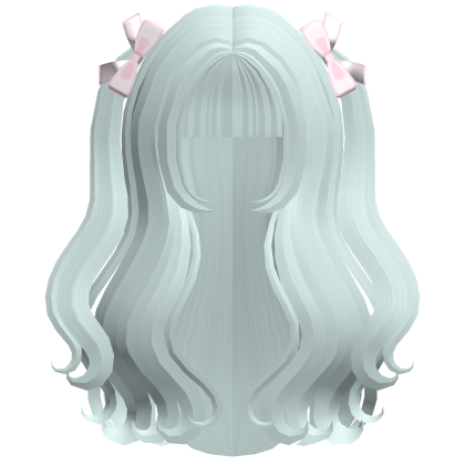 teal lovely kawaii long hair w pigtails Roblox item