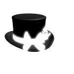 White Banded flower Top Hat (emissive) 