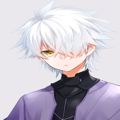 white haired anime boy Roblox decal
