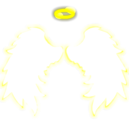 Glowing Angel Wings With Halo