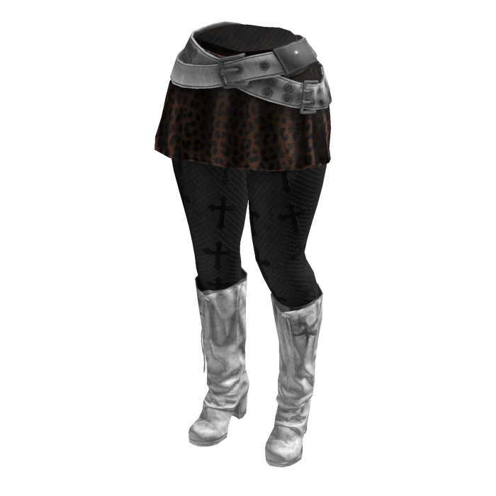 Y2K Leopard Skirt Cross Leggings (WhiteBlackBrown)