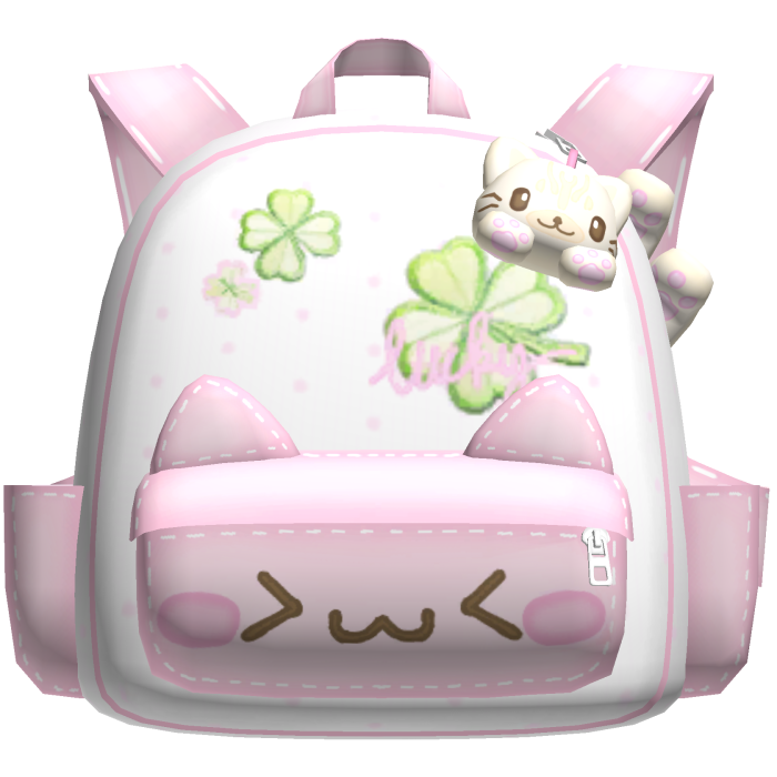 ♡ 1.0 lucky clover kitty backpack in pink