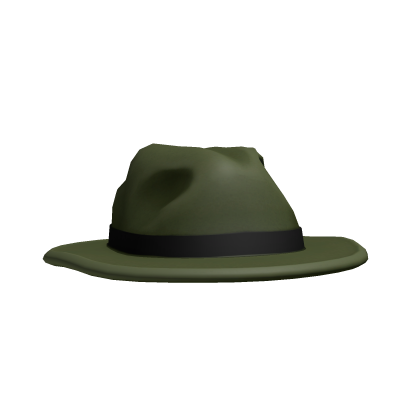 Mob Fedora Hat Green w Black Band