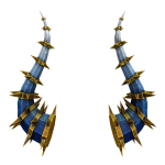 Blue & Gold Spiked Horns