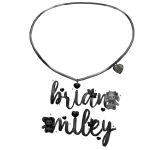 cute brian  and miley matching necklace 3.0