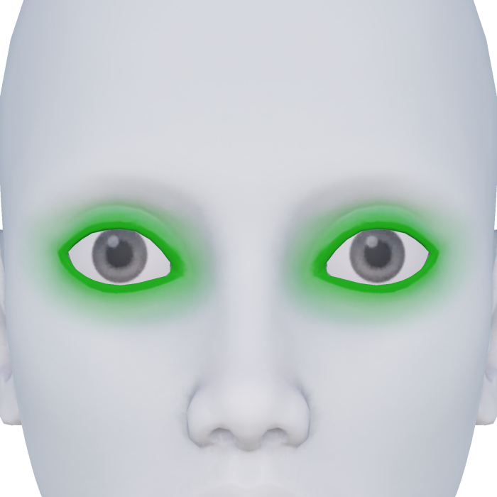 Neon Glowing Green Eyes