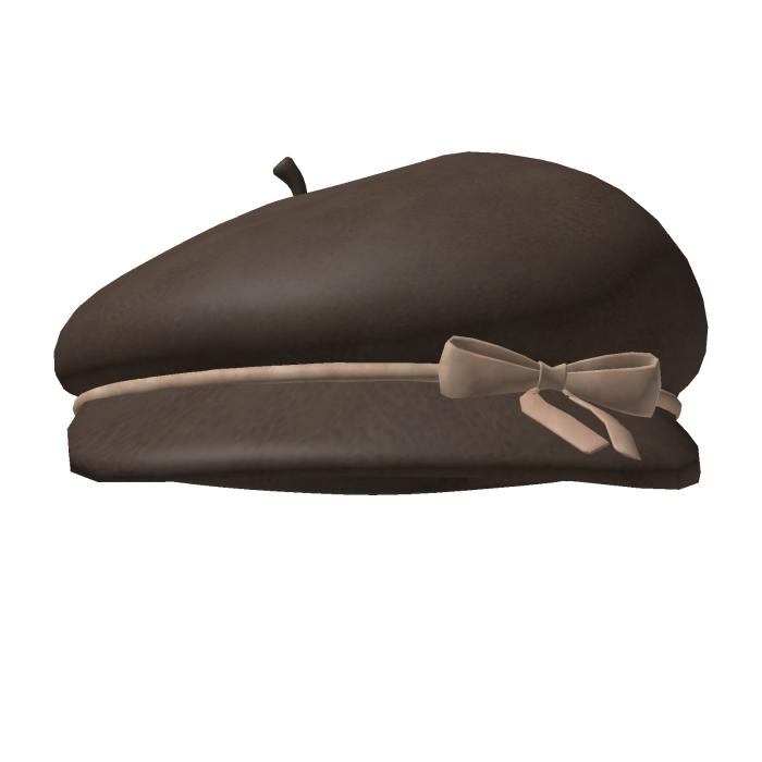 Dark Brown Bow Beret