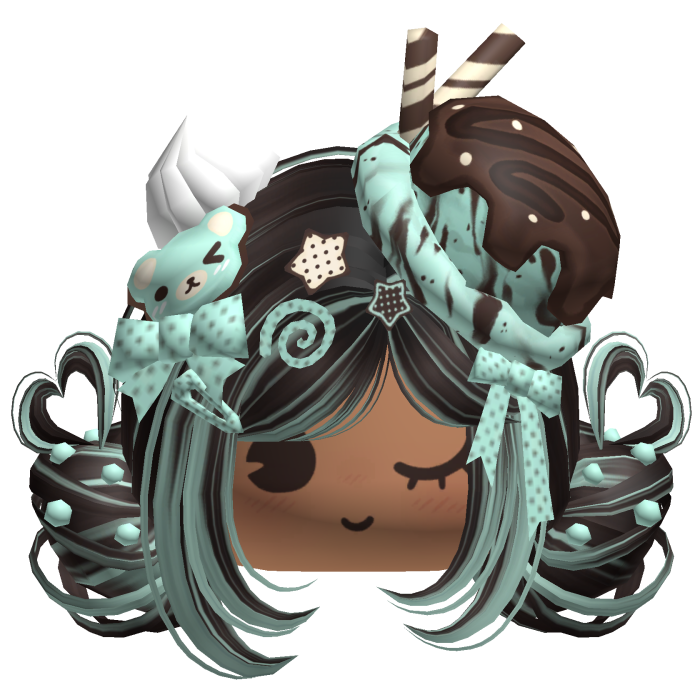 ♡ Ice Cream Girly Buns (Mint Choco)