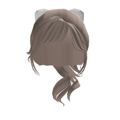 cutesi ponytail bow hair in ash blonde Roblox item