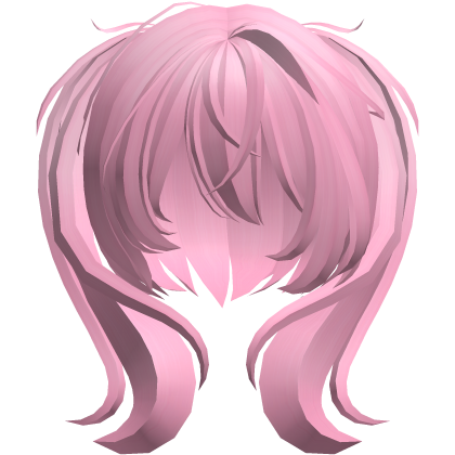 moe vkei emo messy side ponytails hot pink