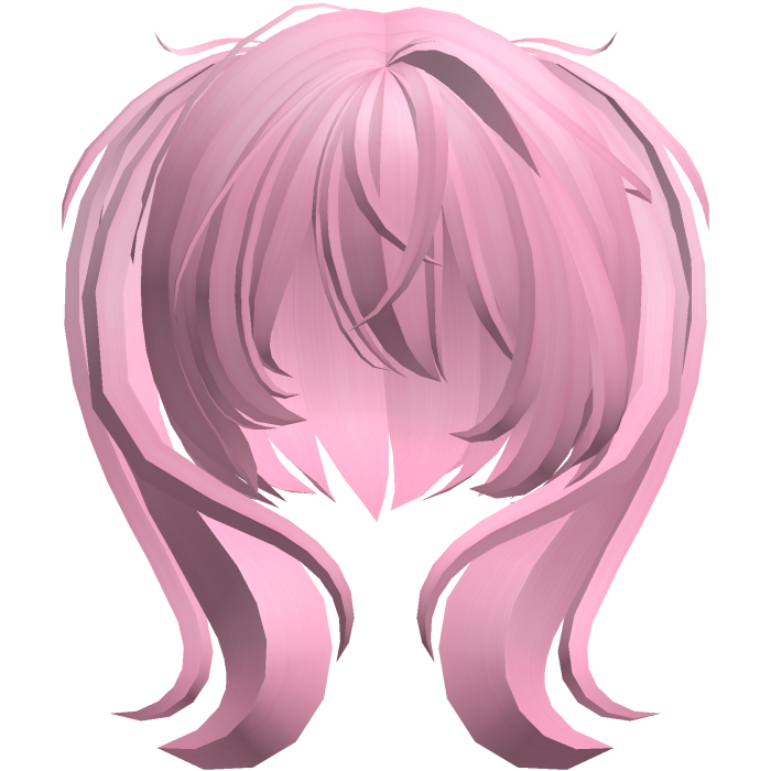 moe vkei emo messy side ponytails hot pink