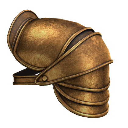 Gold Medieval Knight Pauldron - Left
