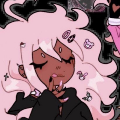 Kawaii | Aesthetic | Black girl | Pink and Black Roblox decal