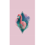 purple flamingos