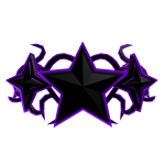 Dark Purple Star Cyber Sigil Crown