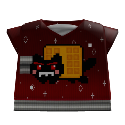 Kawaii Pixel Waffle Cat Shirt Roblox item