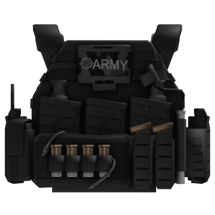 Realistic Tactical Ops Vest Black Camo Military Roblox item