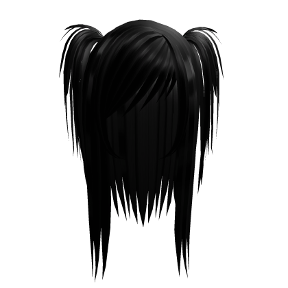 black scene gyaru hair w pigtails on the sides
