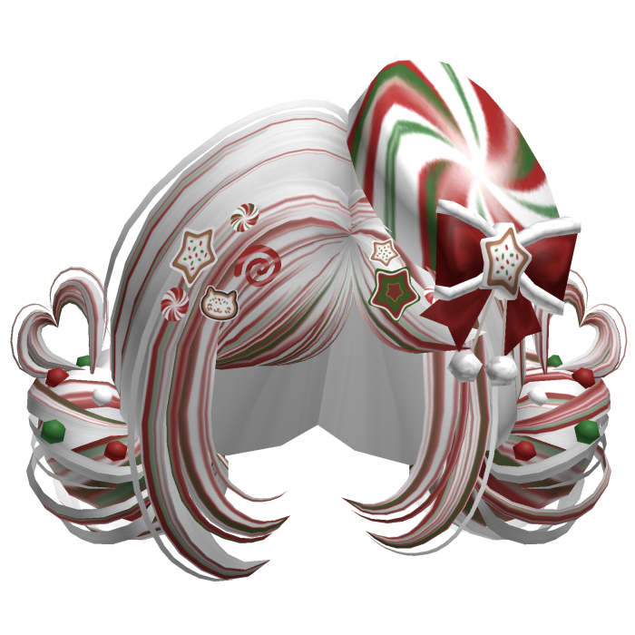 ♡ Christmas Candycane Buns (White & Red)