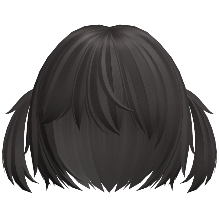 ♡ kawaii short brown cat hair w pigtails