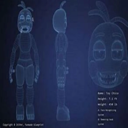 Blueprint FNAF 2 Toy Chica