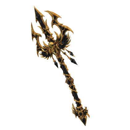 Black Gold Skull Trident Roblox item