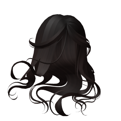 long messy wavey girl hair (dark brown) Roblox item