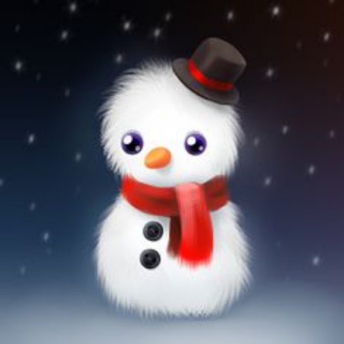 Kawaii Snowman "Winter" "Chibi" Roblox decal
