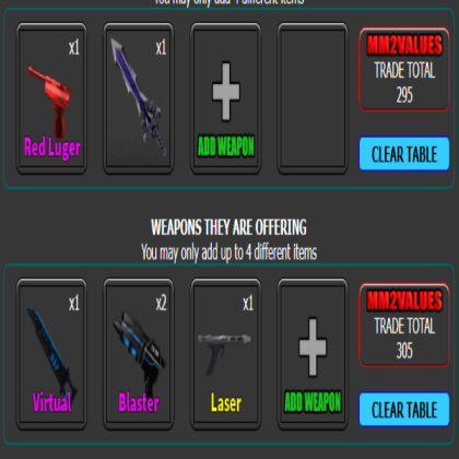 murder mystery 2 trade Roblox decal