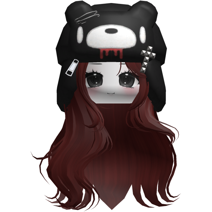 Fuzzy Bear Ushanka Flowy Long Hair (Red)