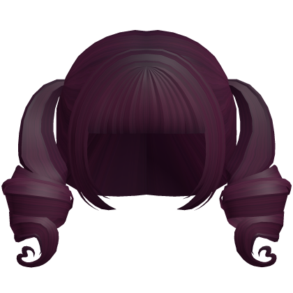 𐔌♡ : plum swirly heart hair