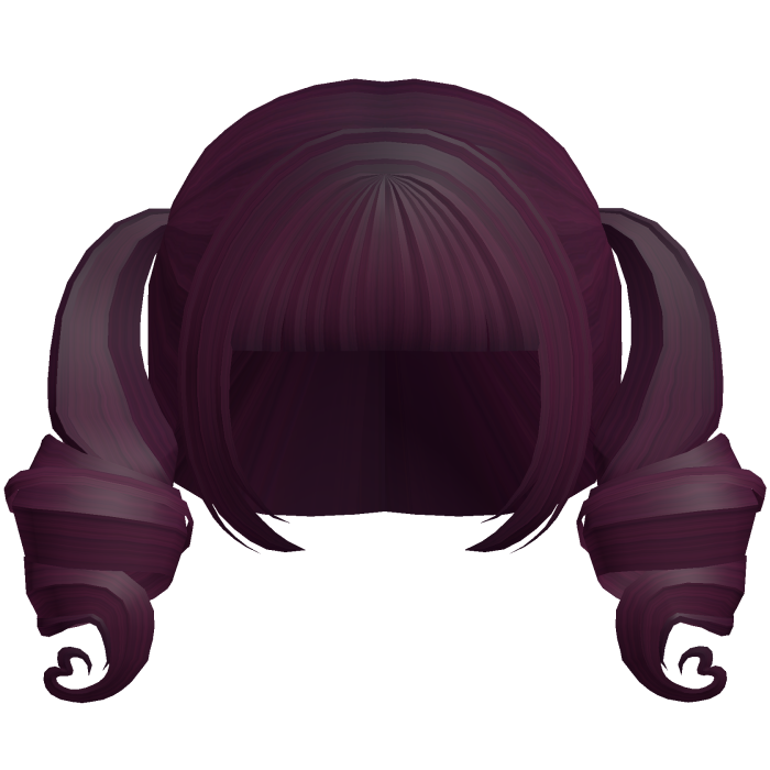 𐔌♡ : plum swirly heart hair