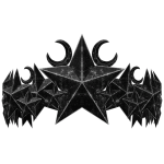 Black and White Grunge Star Crown