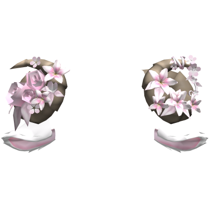 Pink Goat Sheep Flowery Brown Horns w White Ears Roblox item