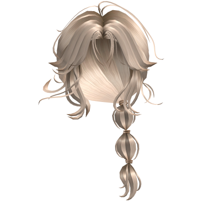 Side Bubble Braid Hair - Champagne Blonde