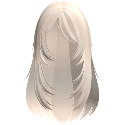 ♡꒰sweet long hair w sideswept bangs blonde꒱